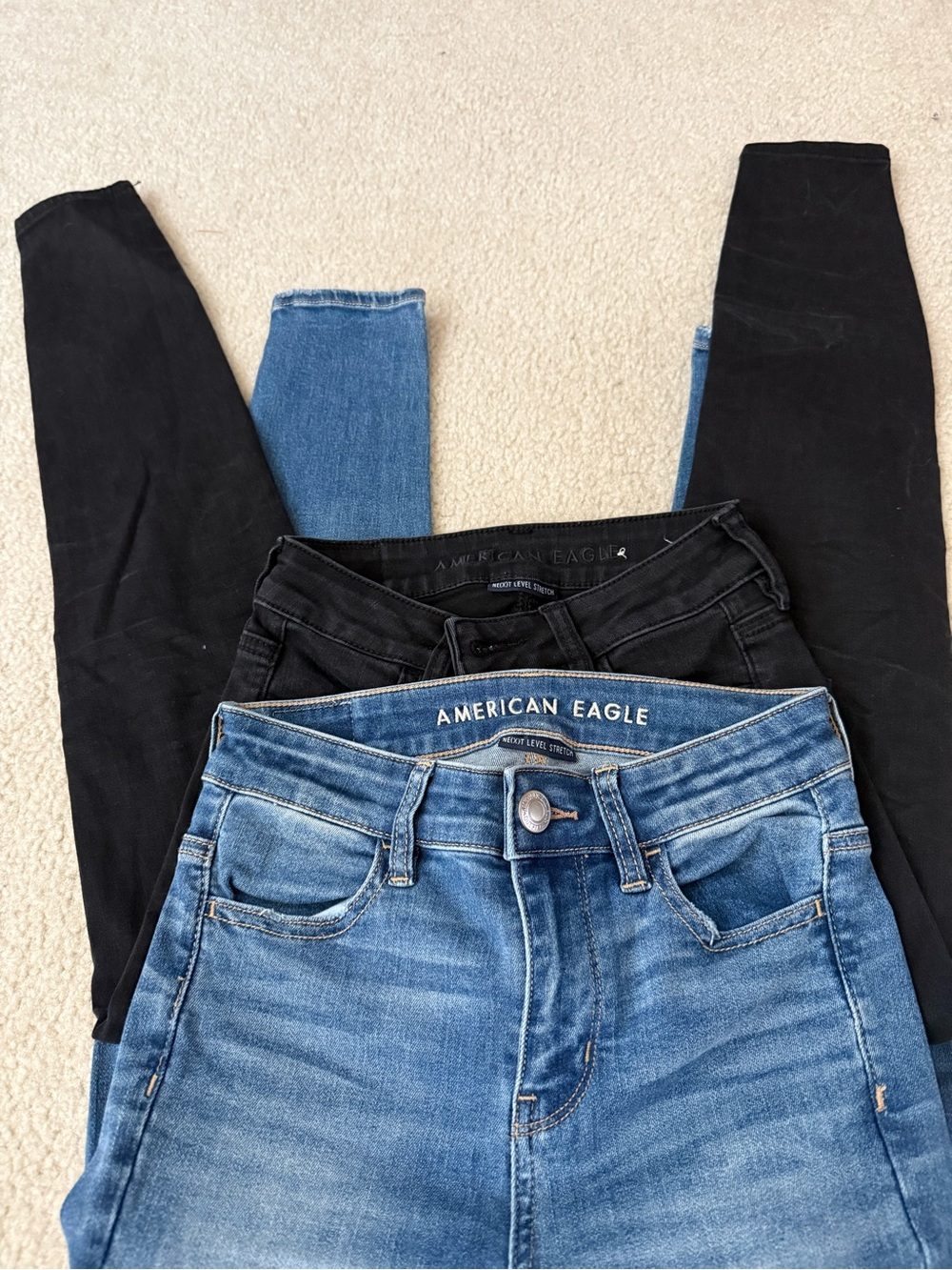 American Eagle Outfitters Women’s Skinny Jeans — Blue & Black Duo